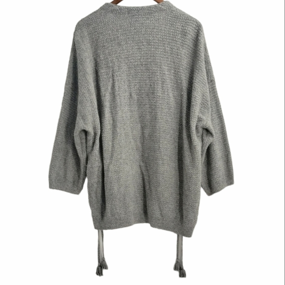 Madewell‎ Gray Cotton Side Lace Open Cardigan Sweater - Picture 9 of 14